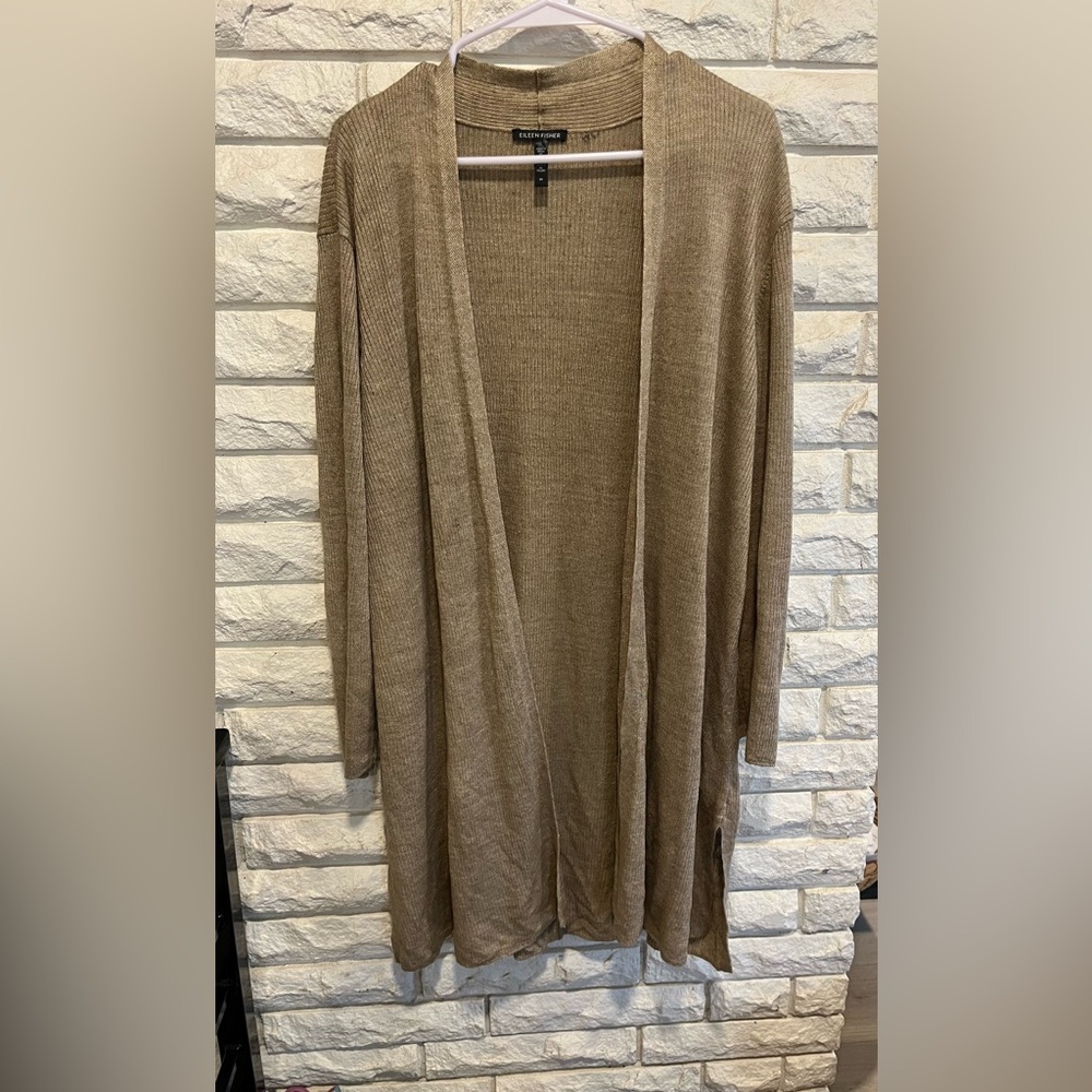 EILEEN FISHER Italian yarn open front cardigan- 3X
